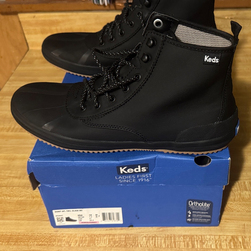 Keds Womens Black High-Top Sneakers - Picture 3 of 5